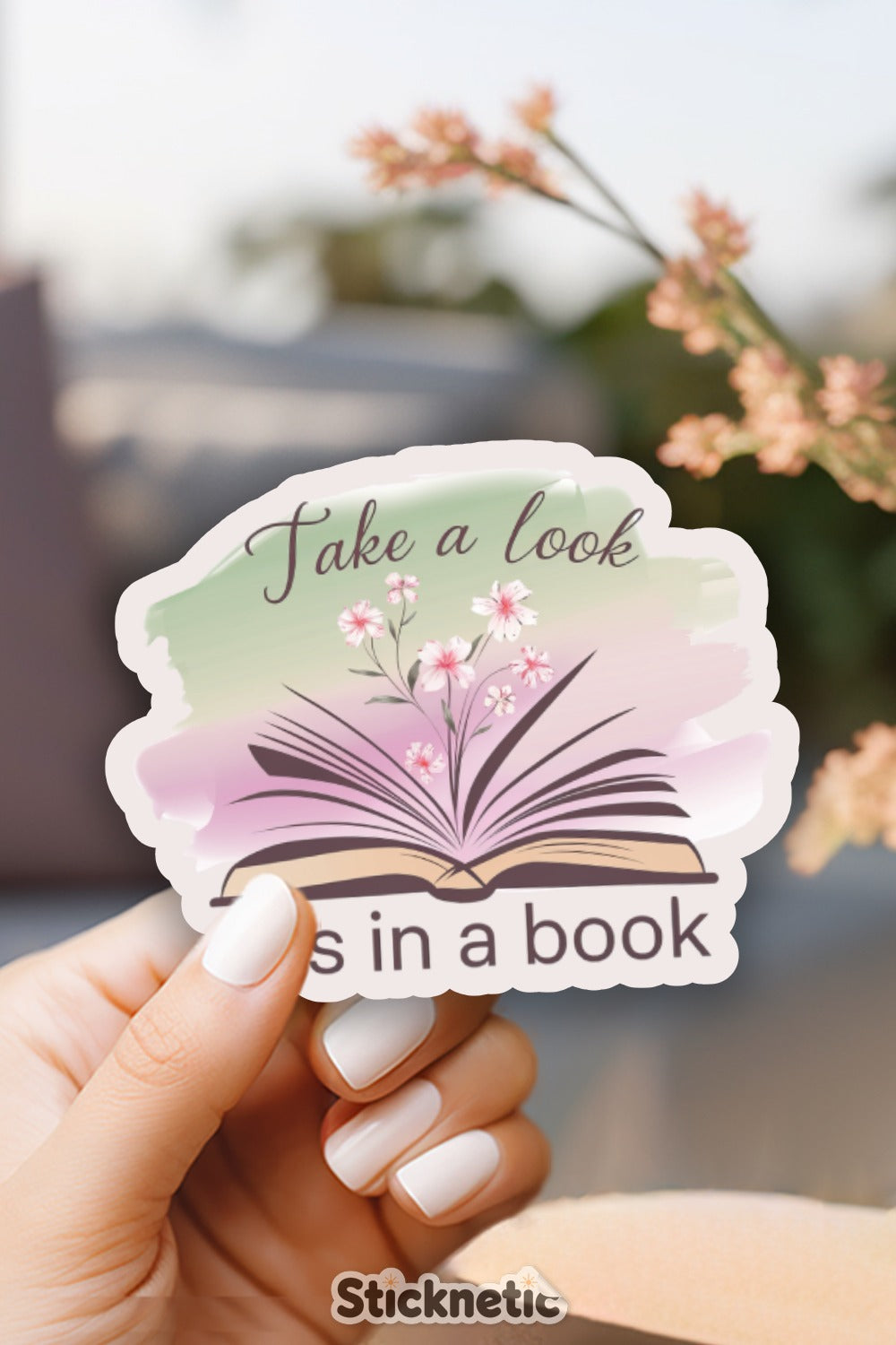 Take a look in a book sticker product