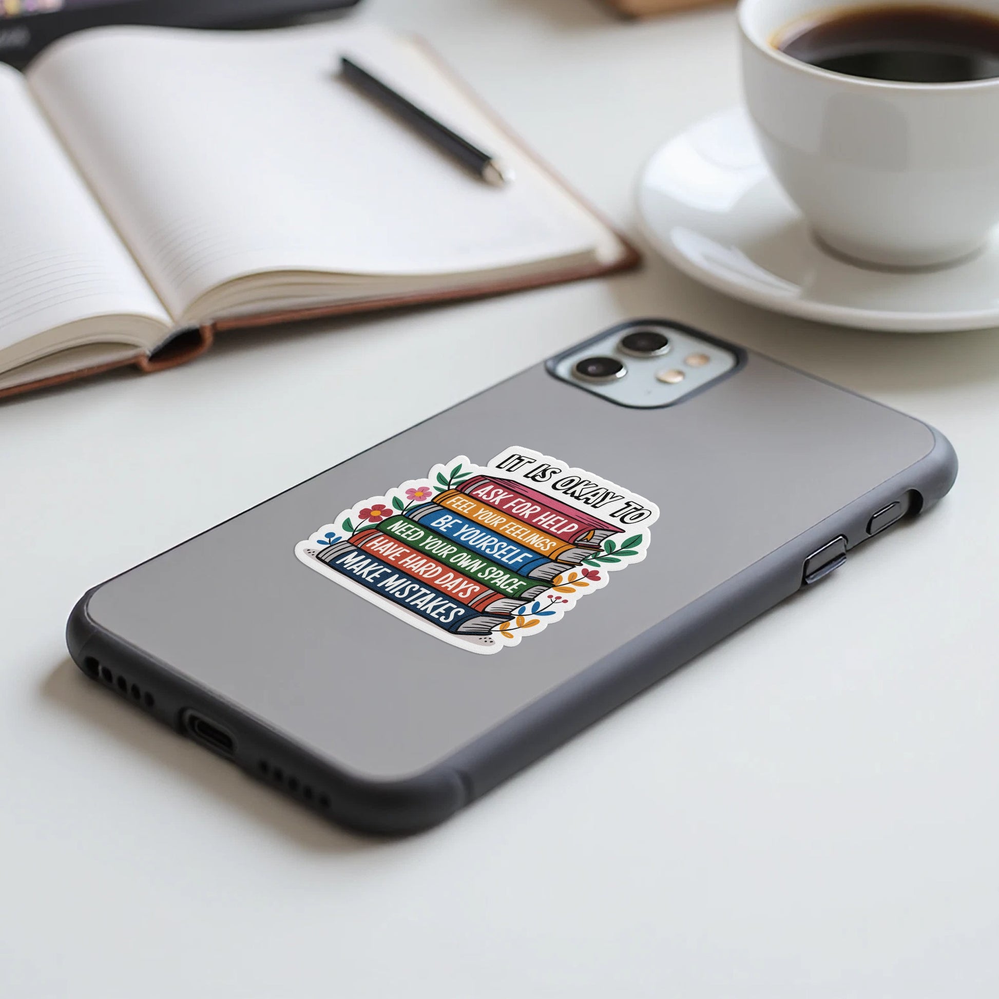 Inspirational Stack of Books Phone Case product