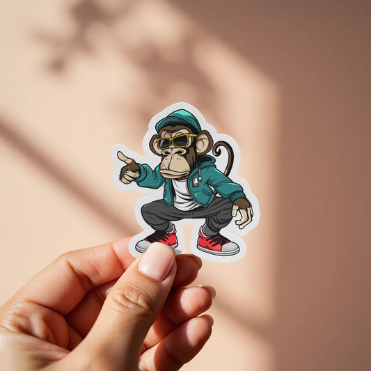 Trendy Streetwear Dancing Monkey Sticker product