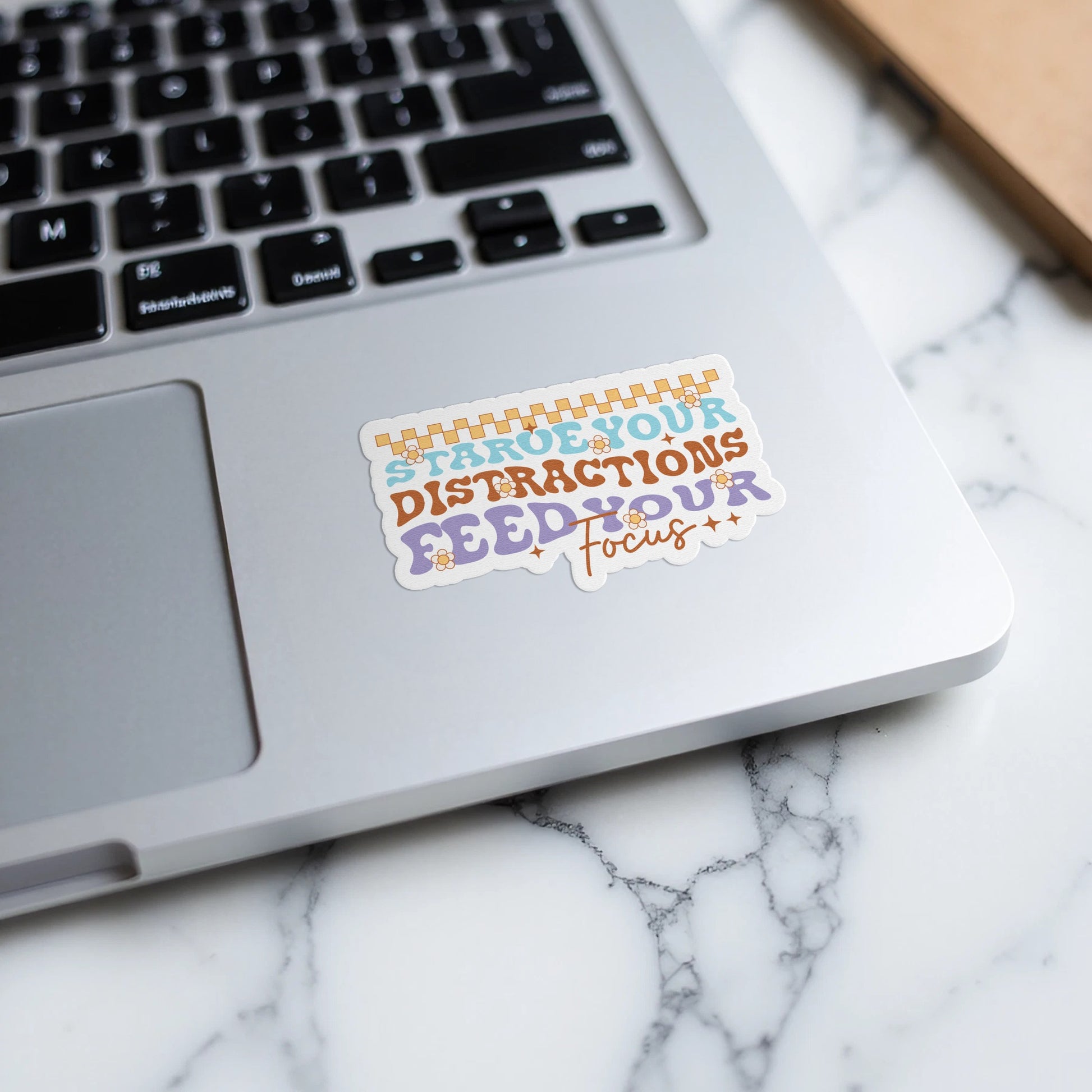 Throw Your Distractions Feed Your Focus sticker product