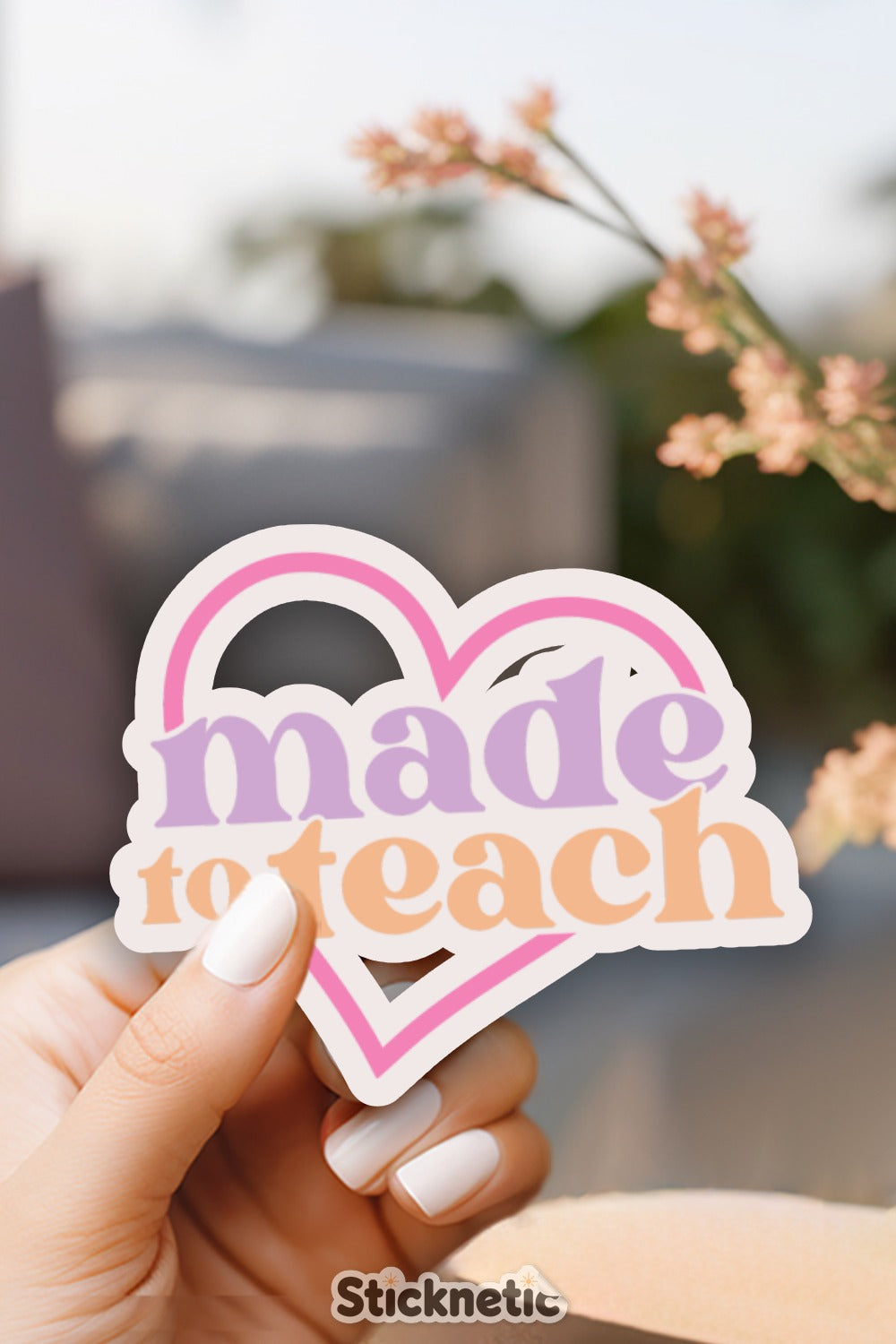 Made To Teach Heart Shaped Sticker product