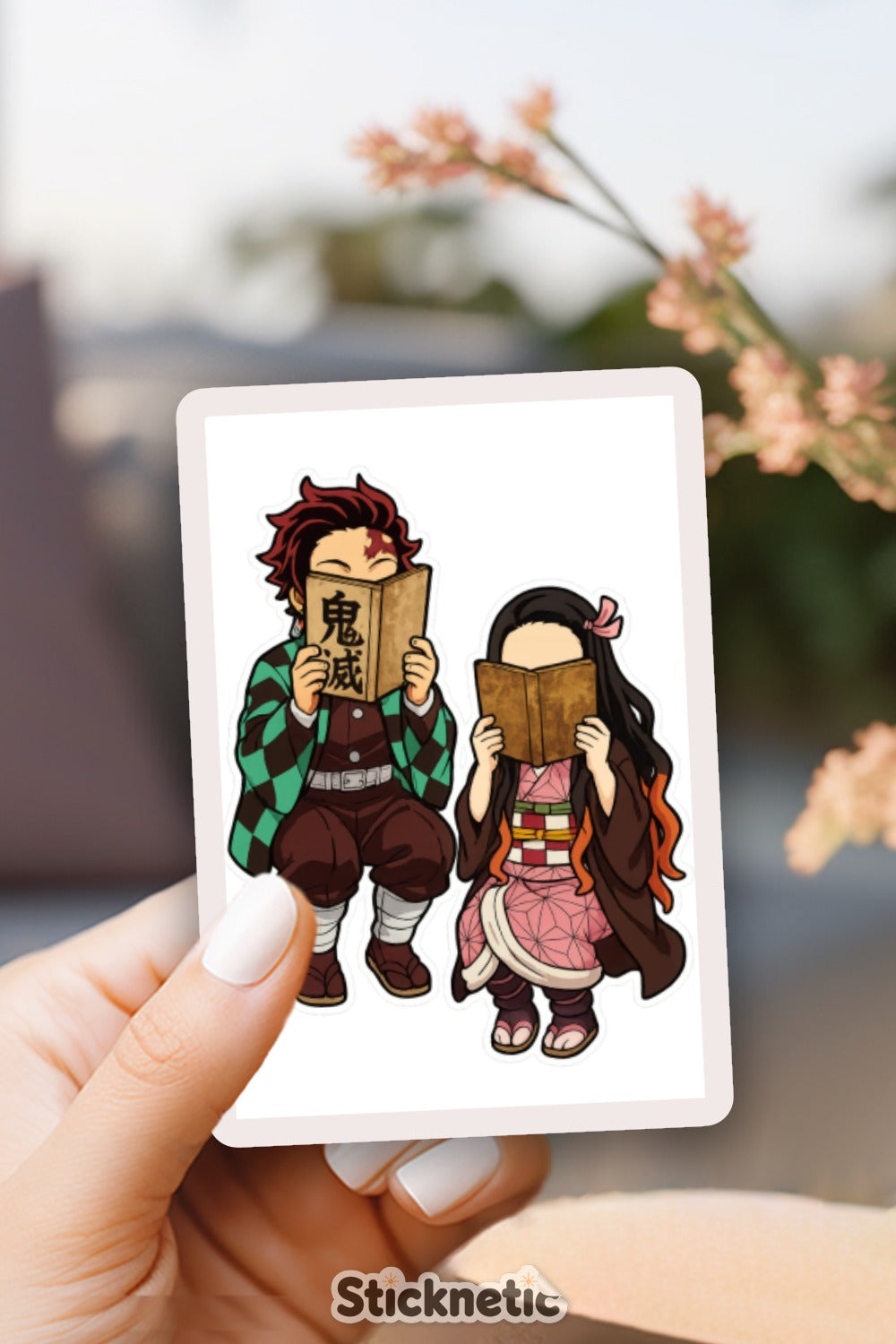 Anime-Inspired Sticker, Chibi Characters, Cute Manga Boy and Girl, Laptop Decal, Planner Decoration, Waterproof Vinyl, Kawaii Art