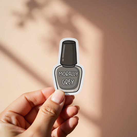 Morally Grey Nail Polish Bottle Sticker product