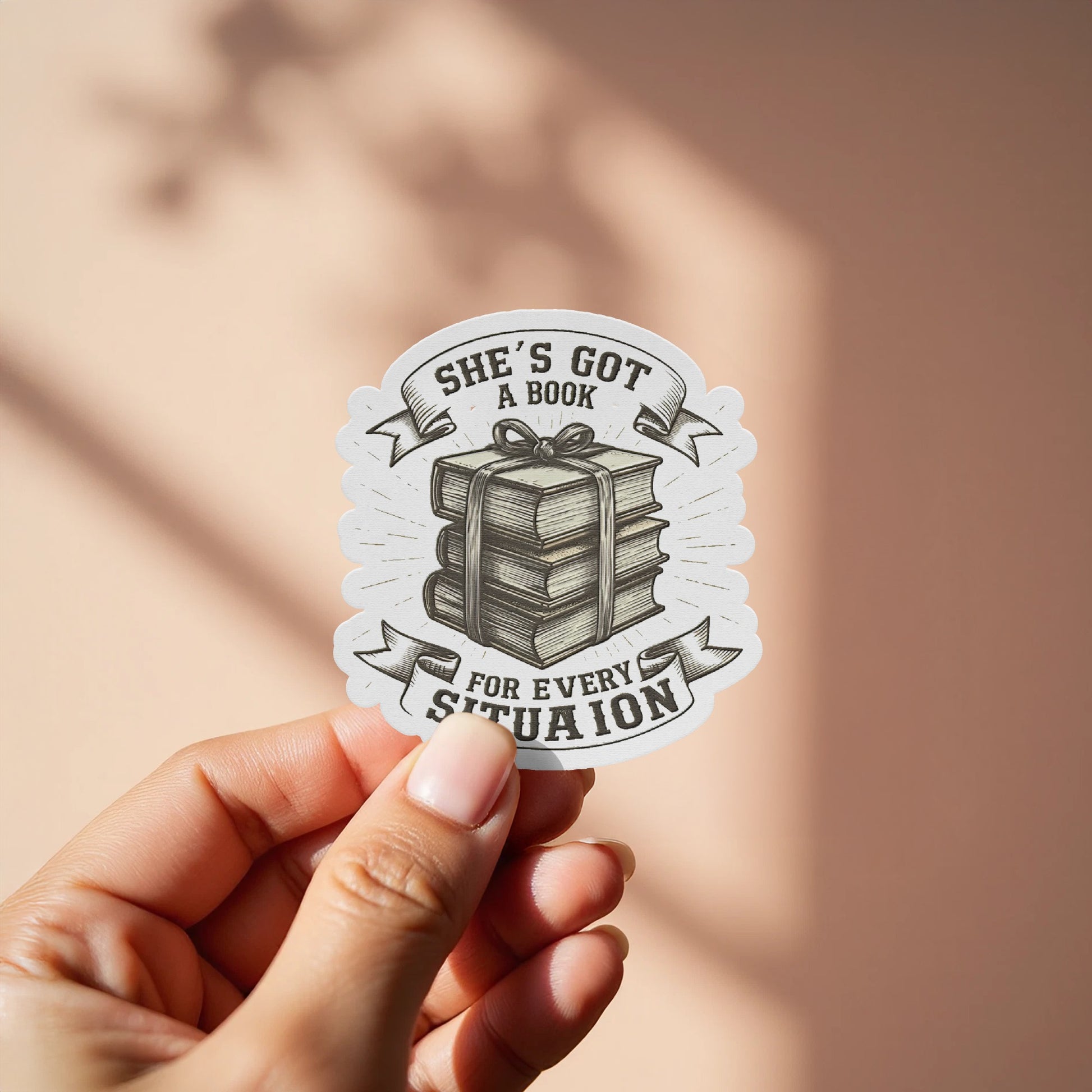 She's Got a Book for Every Situation sticker product