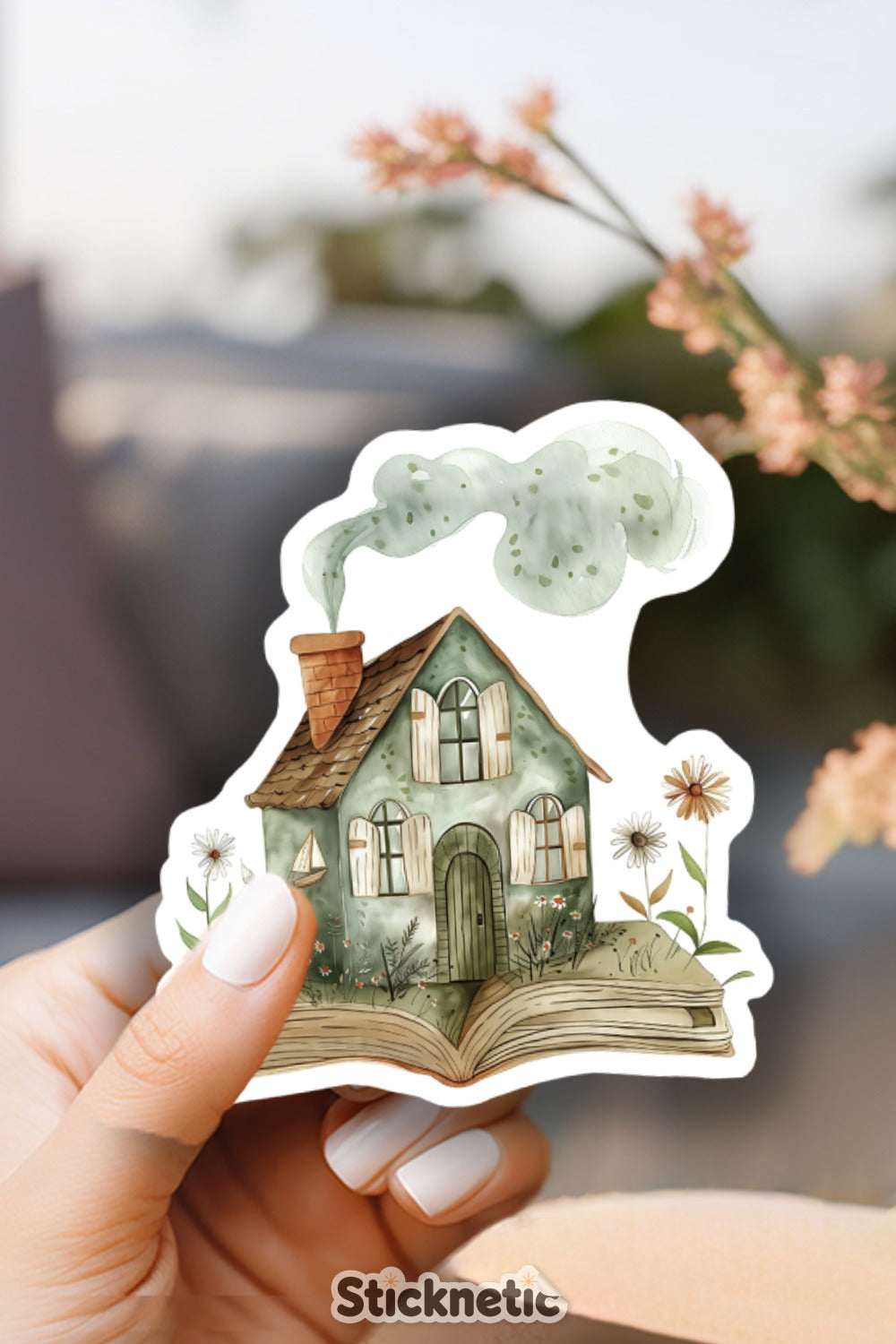 Whimsical Storybook Cottage House Sticker product
