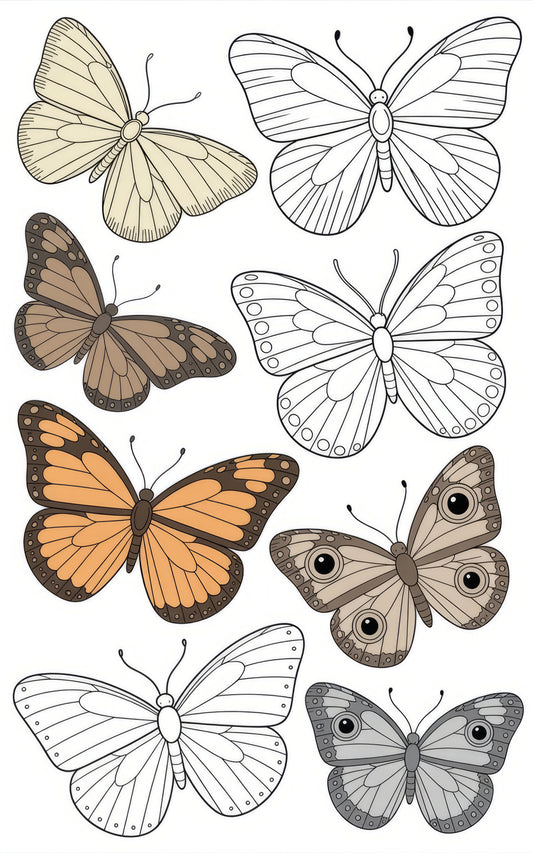 Butterfly Illustration Art Print, Vintage Butterfly Poster, Nature Inspired Wall Decor, Home Decoration, Insect Artwork