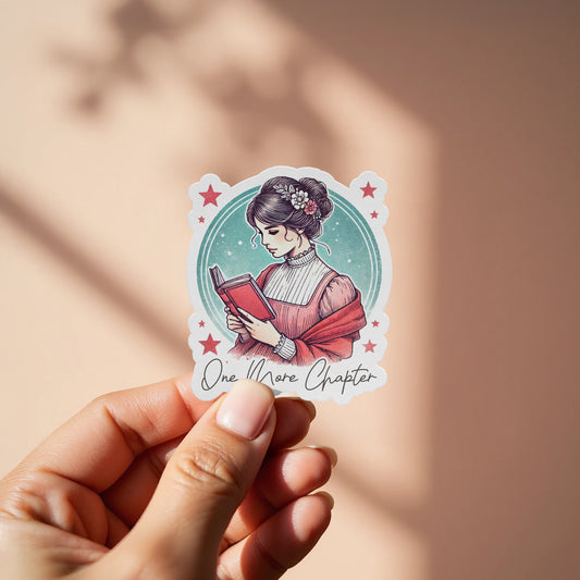 One More Chapter Sticker with Elegant Illustration product
