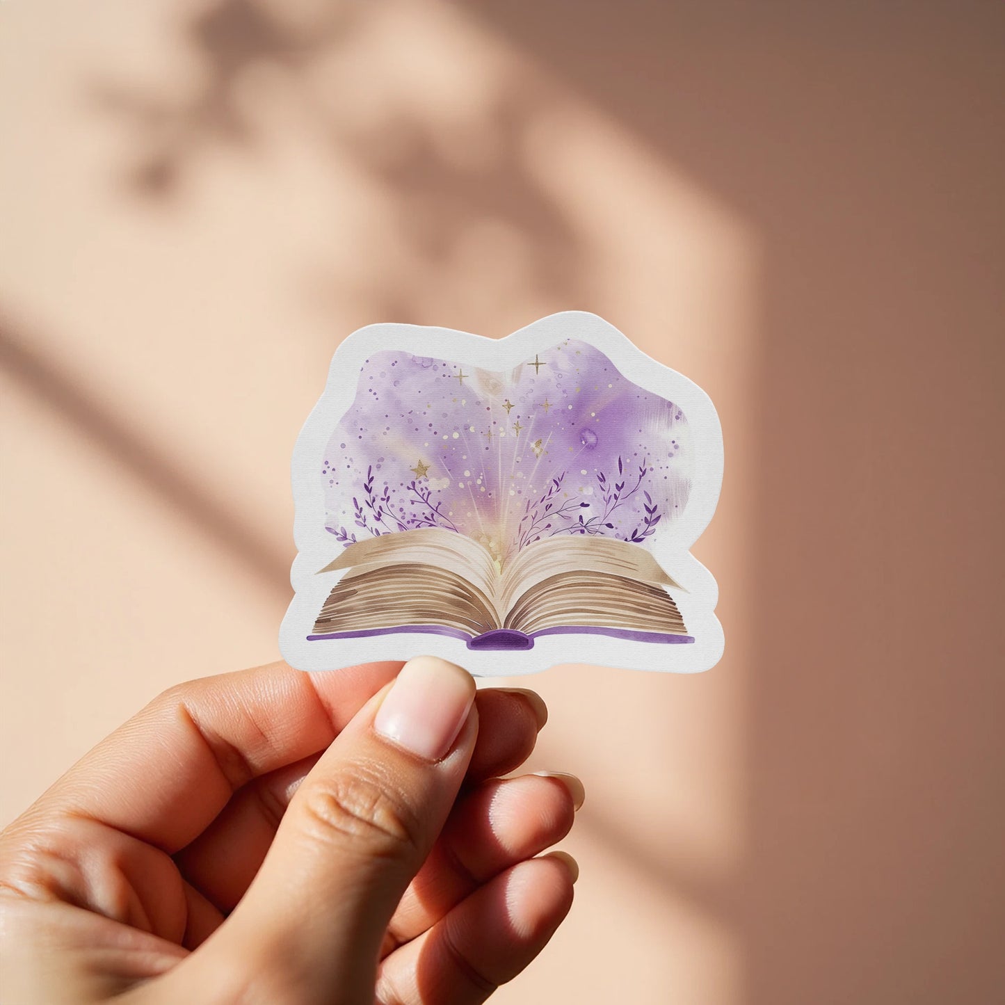 Enchanted Floral-Infused Magic Book Sticker product type