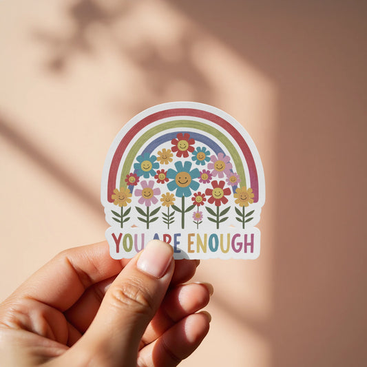 You Are Enough Rainbow Floral Design product