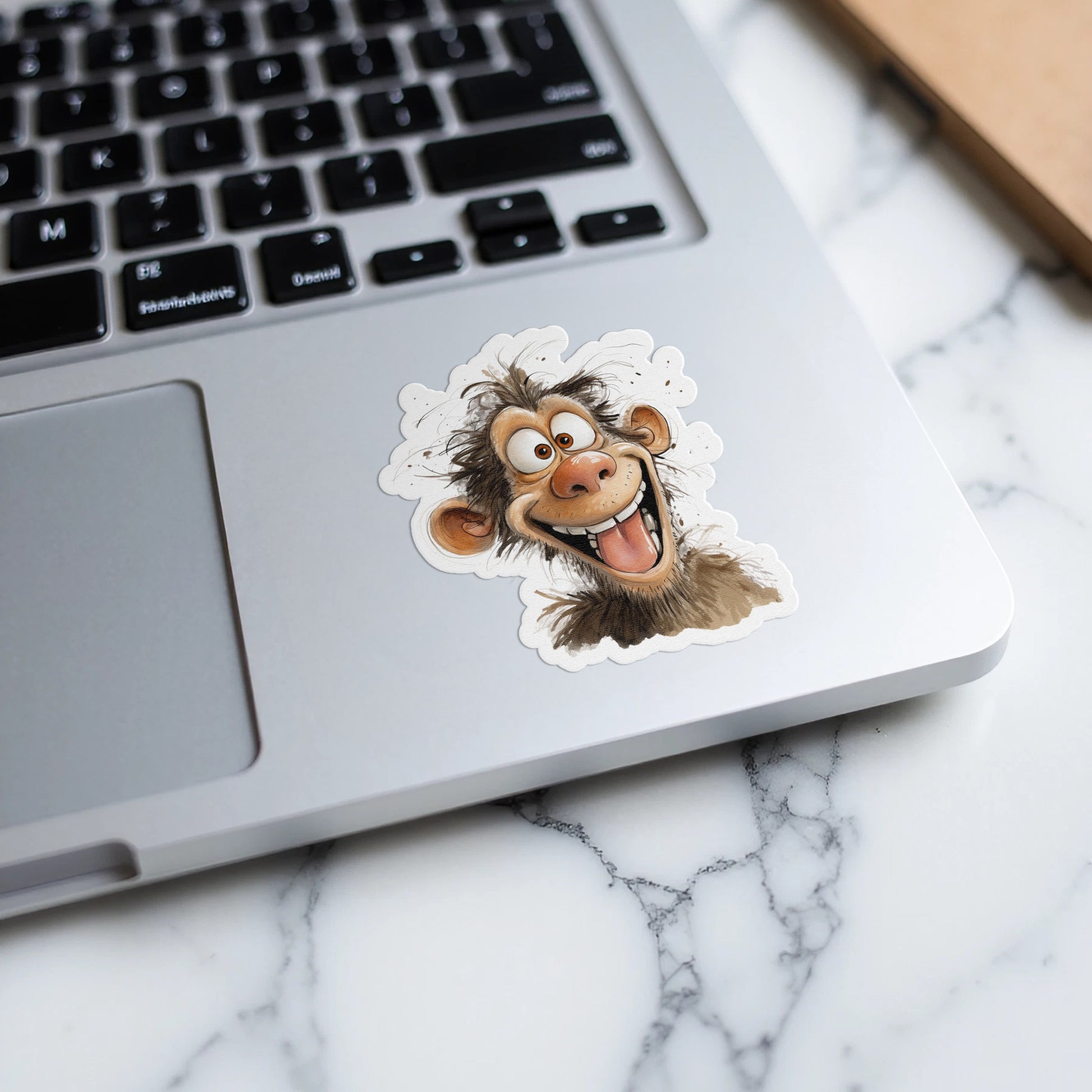 Funny Monkey Face Adhesive Sticker for Laptops product type