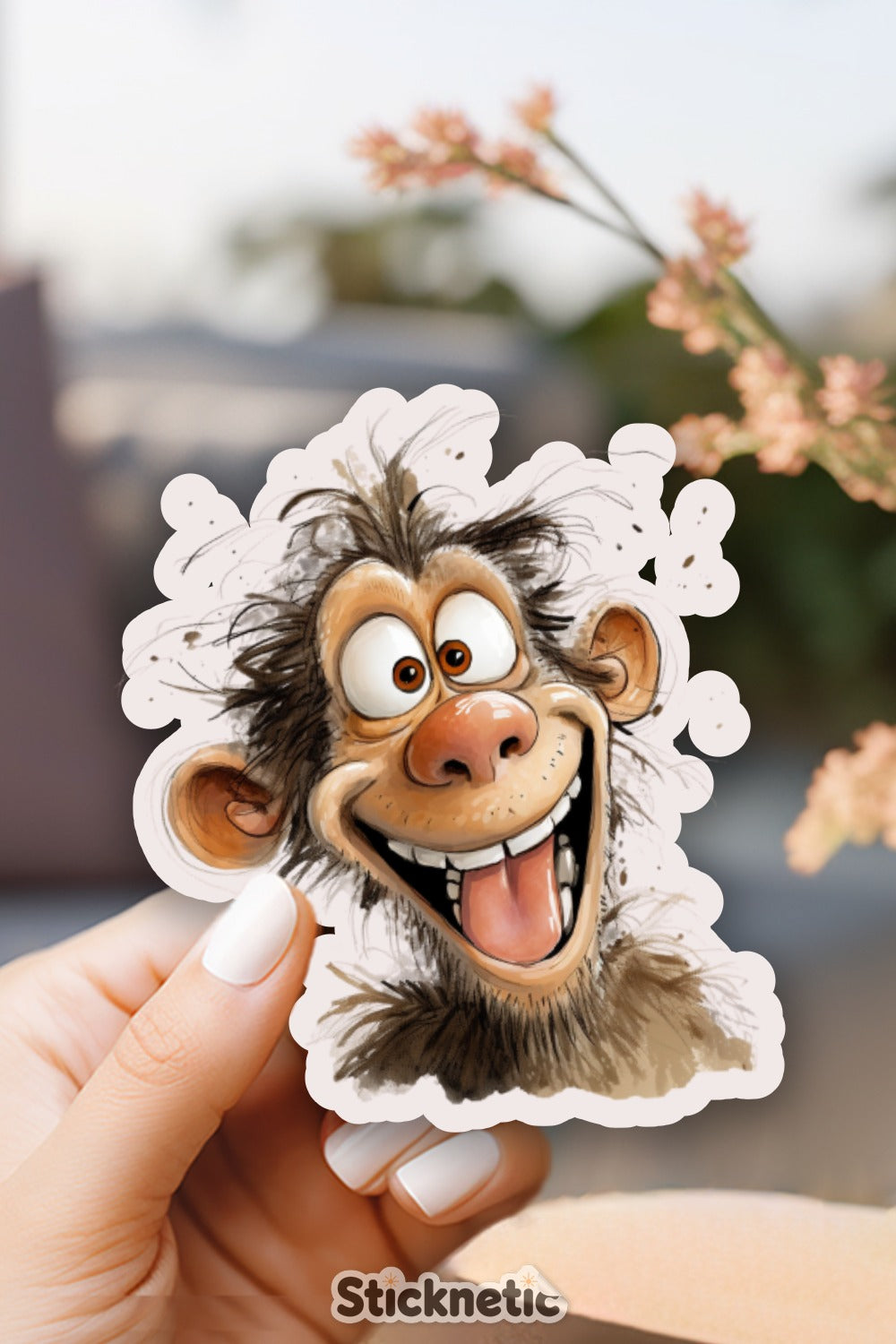 Cartoon Monkey Character Sticker product
