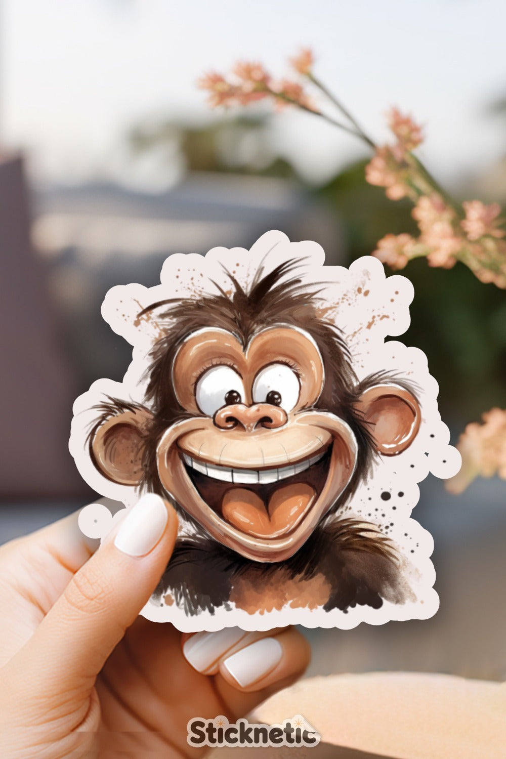 Cute and Funny Monkey Sticker for Various Uses Sticker product