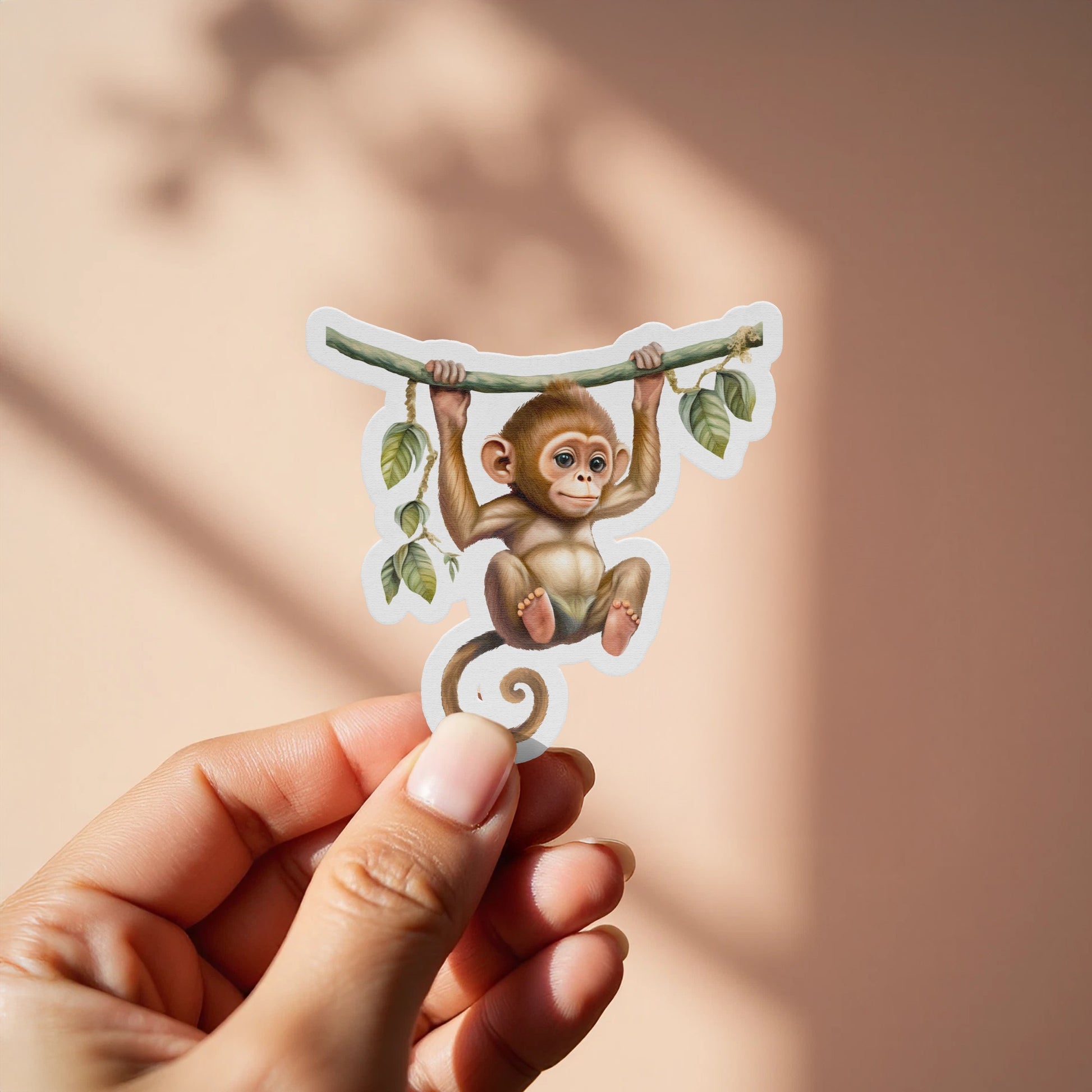 Cute Hanging Monkey Décor for Fun Sticker Product