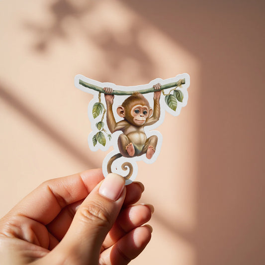 Cute Hanging Monkey Décor for Fun Sticker Product