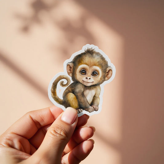 Cute Baby Monkey Sticker for Decorating Surfaces product