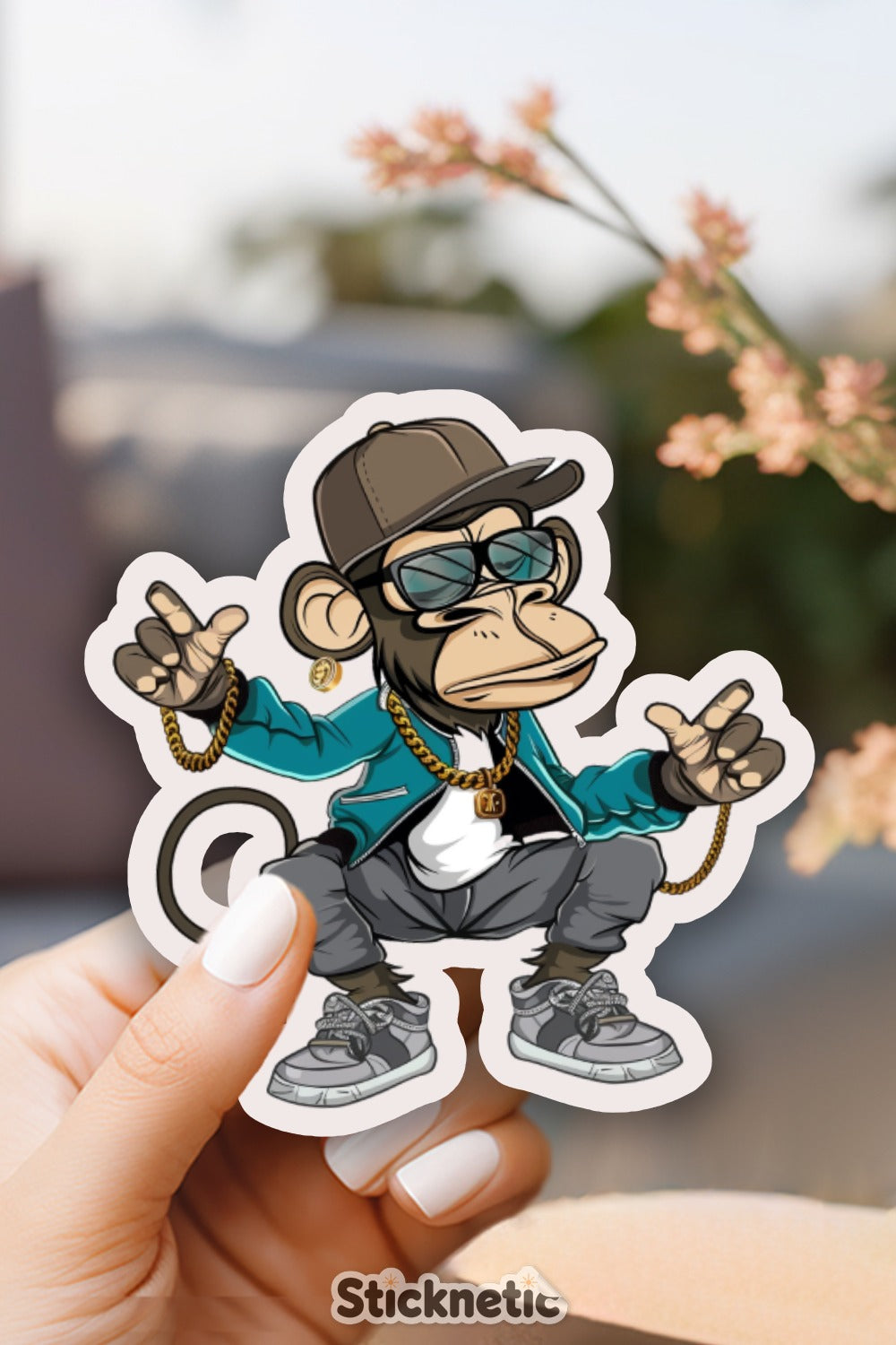 Trendy Hip Hop Monkey Character Sticker product