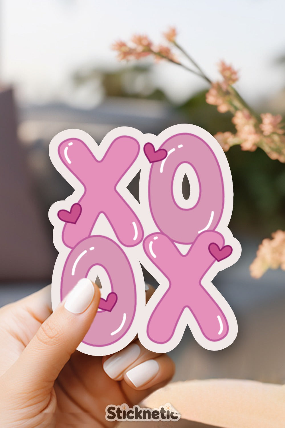 Cute Pink XOXO Design Sticker product