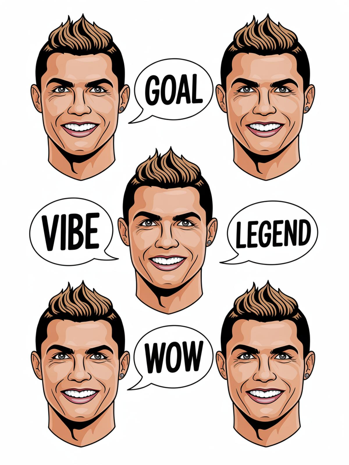 Cristiano Ronaldo Inspired Art Prints, Soccer Legend, Motivational Quotes, Wall Decor Set