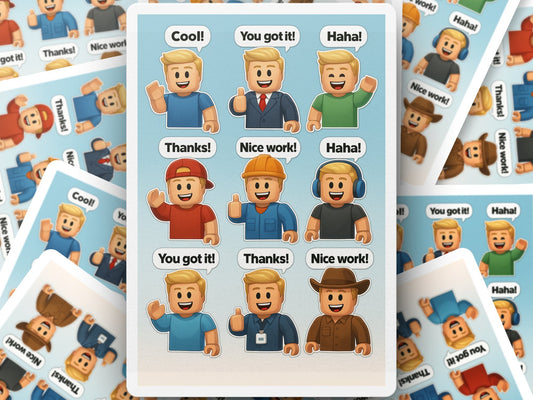 Cartoon Character Stickers, Fun Emotive Phrases, Party Favors, Scrapbooking Supplies, Multiple Designs, Vibrant Colors