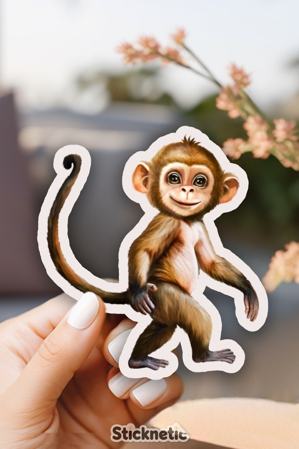 Cute Baby Monkey Vinyl Sticker product