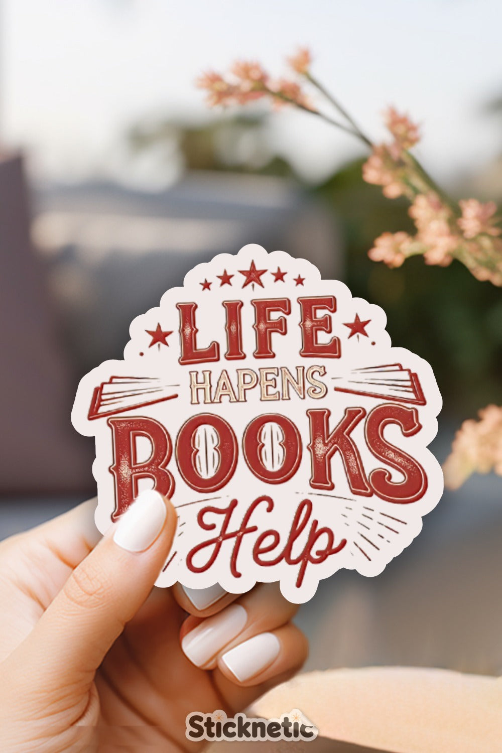 Life Happens Books Help Sticker product