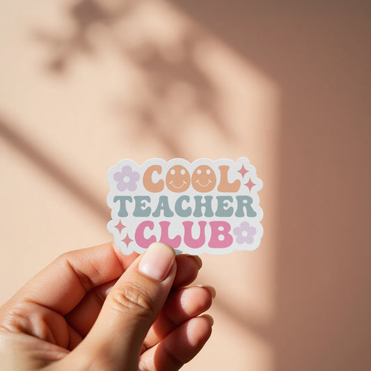 Cool Teacher Club Fun Motivational Sticker product