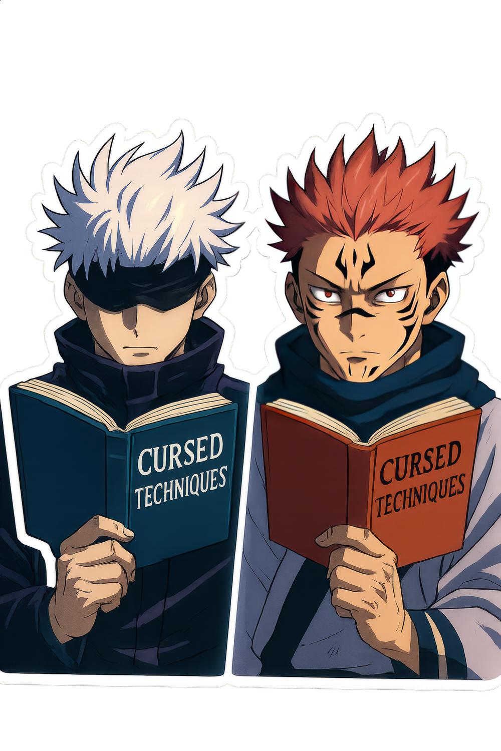 Anime Character Stickers, Cursed Techniques Books, Manga Style Decals, Vibrant Vinyl, Collectible Art