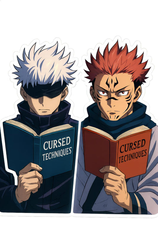 Anime Character Stickers, Cursed Techniques Books, Manga Style Decals, Vibrant Vinyl, Collectible Art