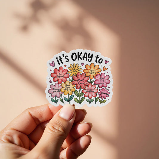It's Okay To Sticker Positive Mental Health Sticker product