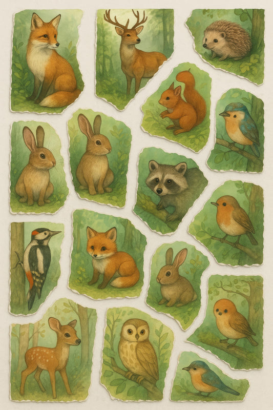 Woodland Animal Art Print Set, Forest Creatures Watercolor, Nursery Decor Wall Art