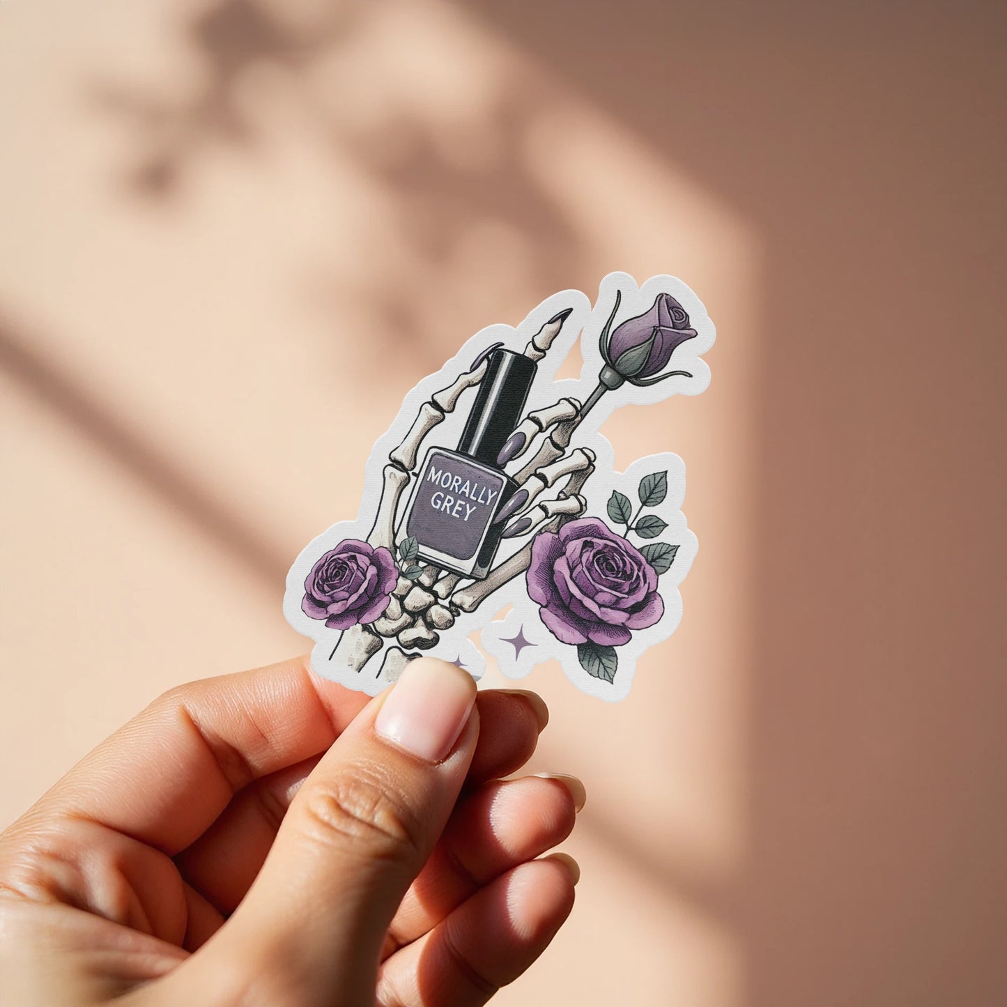 Morally Grey Perfume Bottles And Roses Sticker product