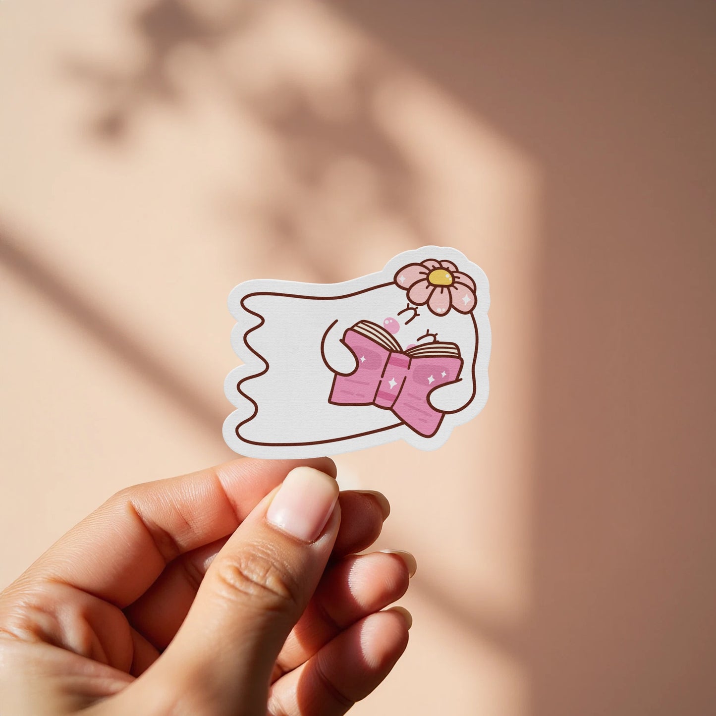 Flower and Book Cute Aesthetic Art Sticker product