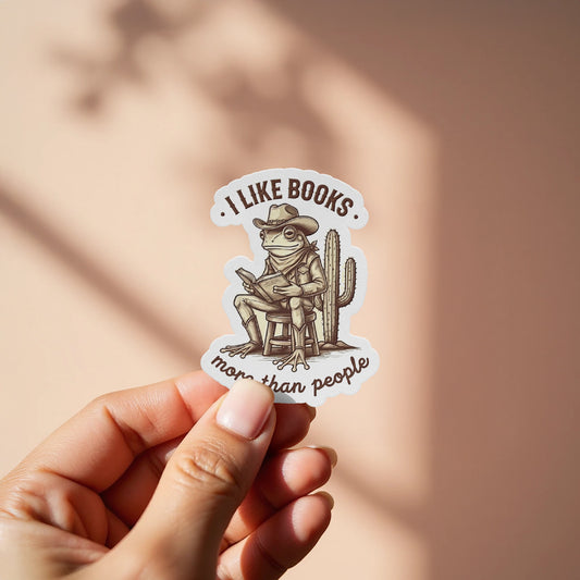 I Like Books More Than People Sticker product