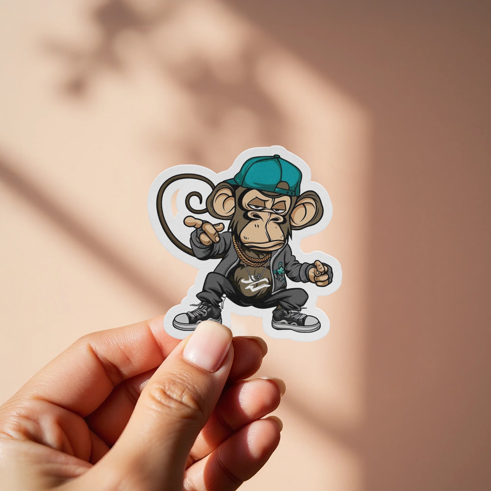 Cool Cartoon Monkey Design Sticker product