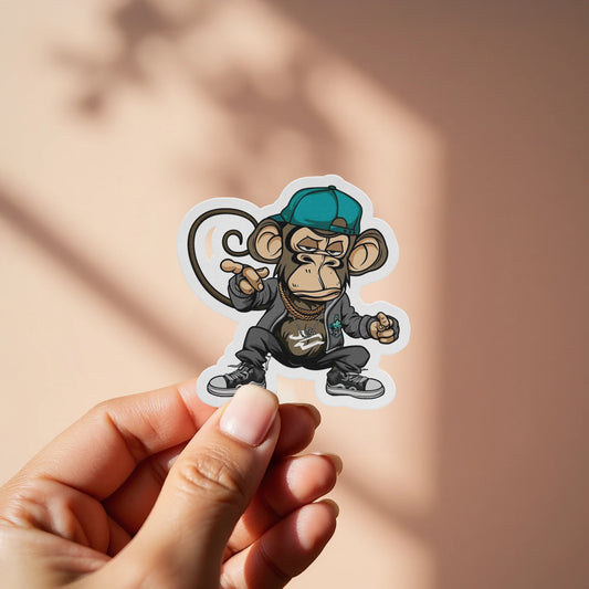 Cool Cartoon Monkey Design Sticker product