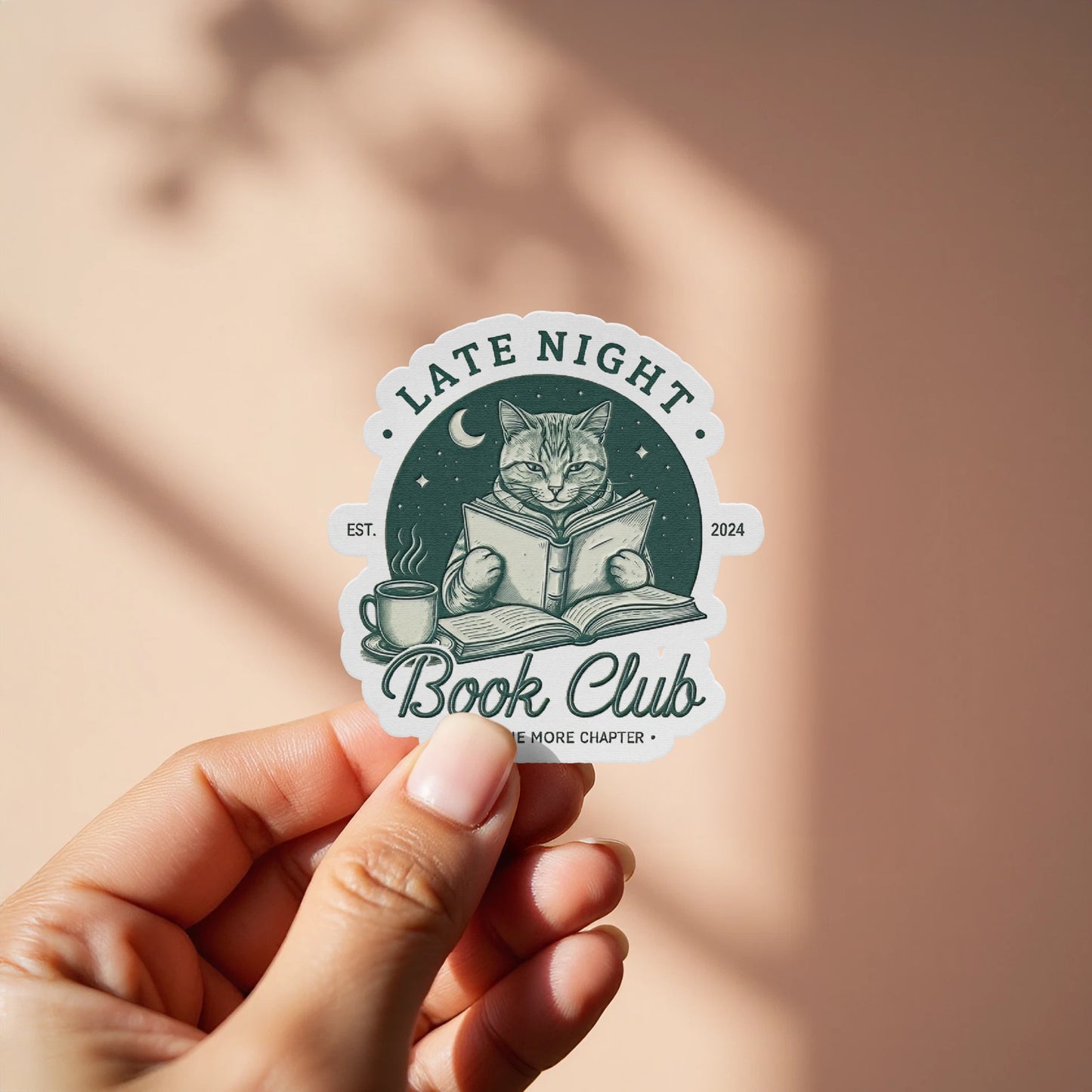 Late Night Book Club Sticker perfect for any book lover product type