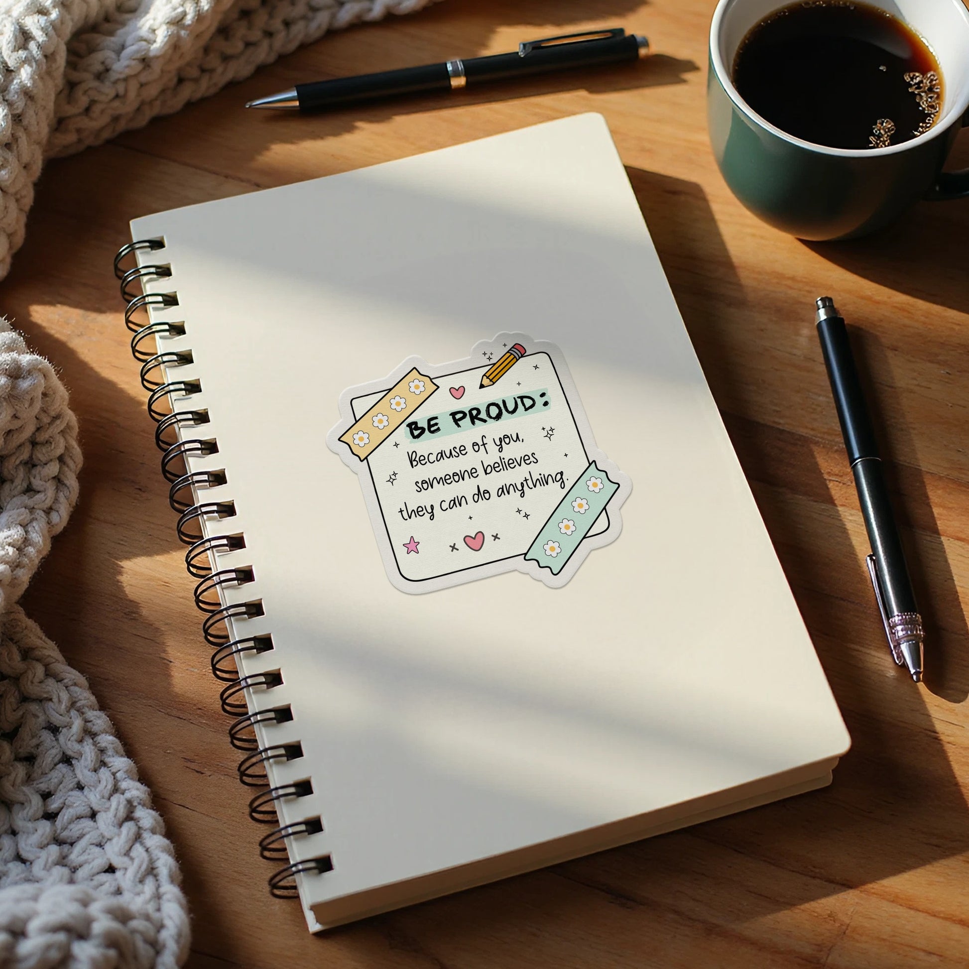 Inspirational Be Proud Notebook for Creative Journaling product type