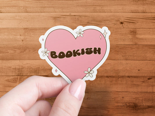 Heart Shaped Bookish Sticker for Reading Enthusiasts product