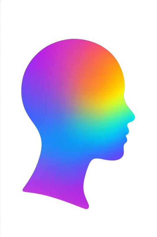Colorful Rainbow Silhouette Head Profile Wall Art, Vibrant Home Decor Print, Modern Abstract Artwork, Unique Gift Idea