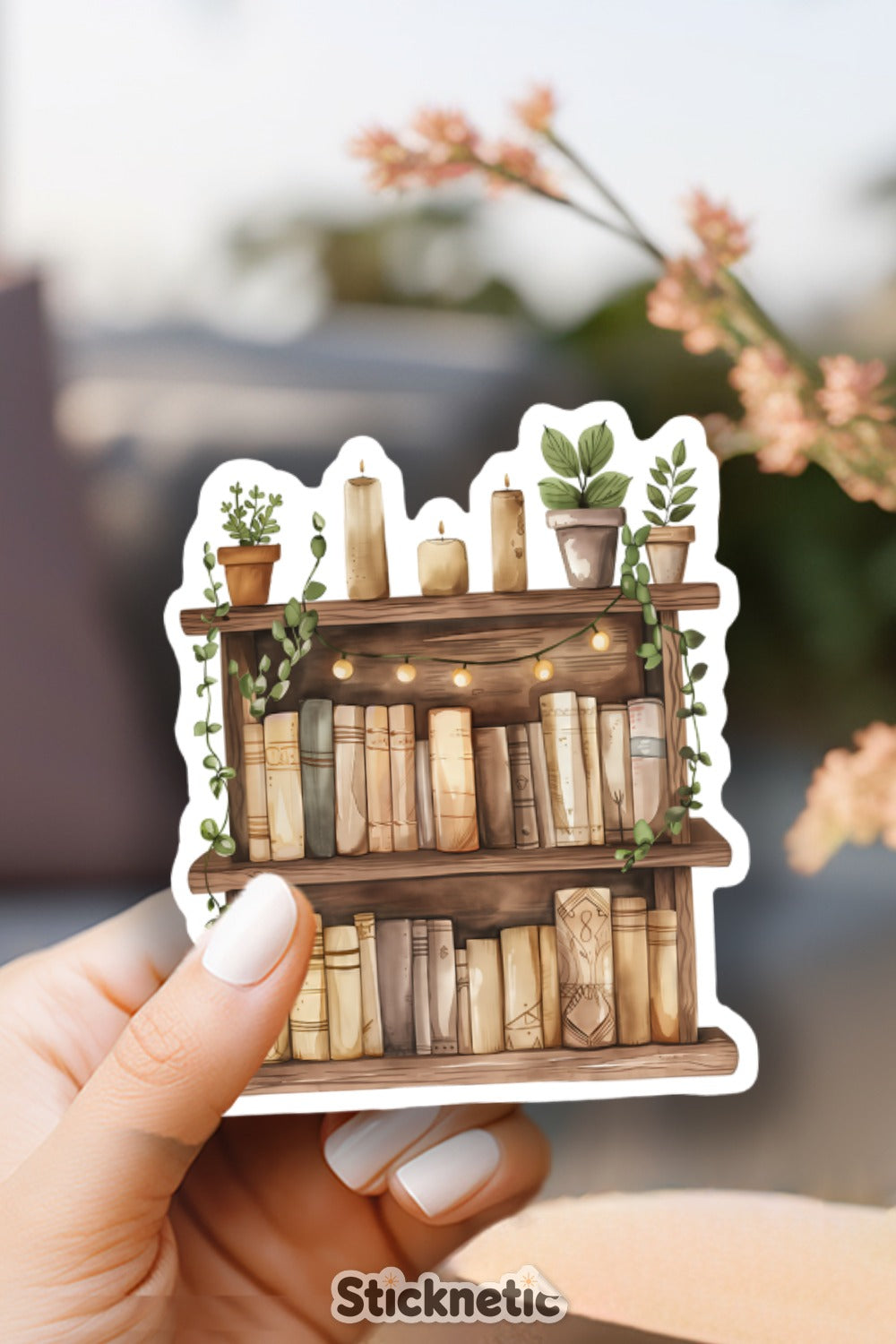 Cozy Bookshelves with Plants Decorative Sticker product