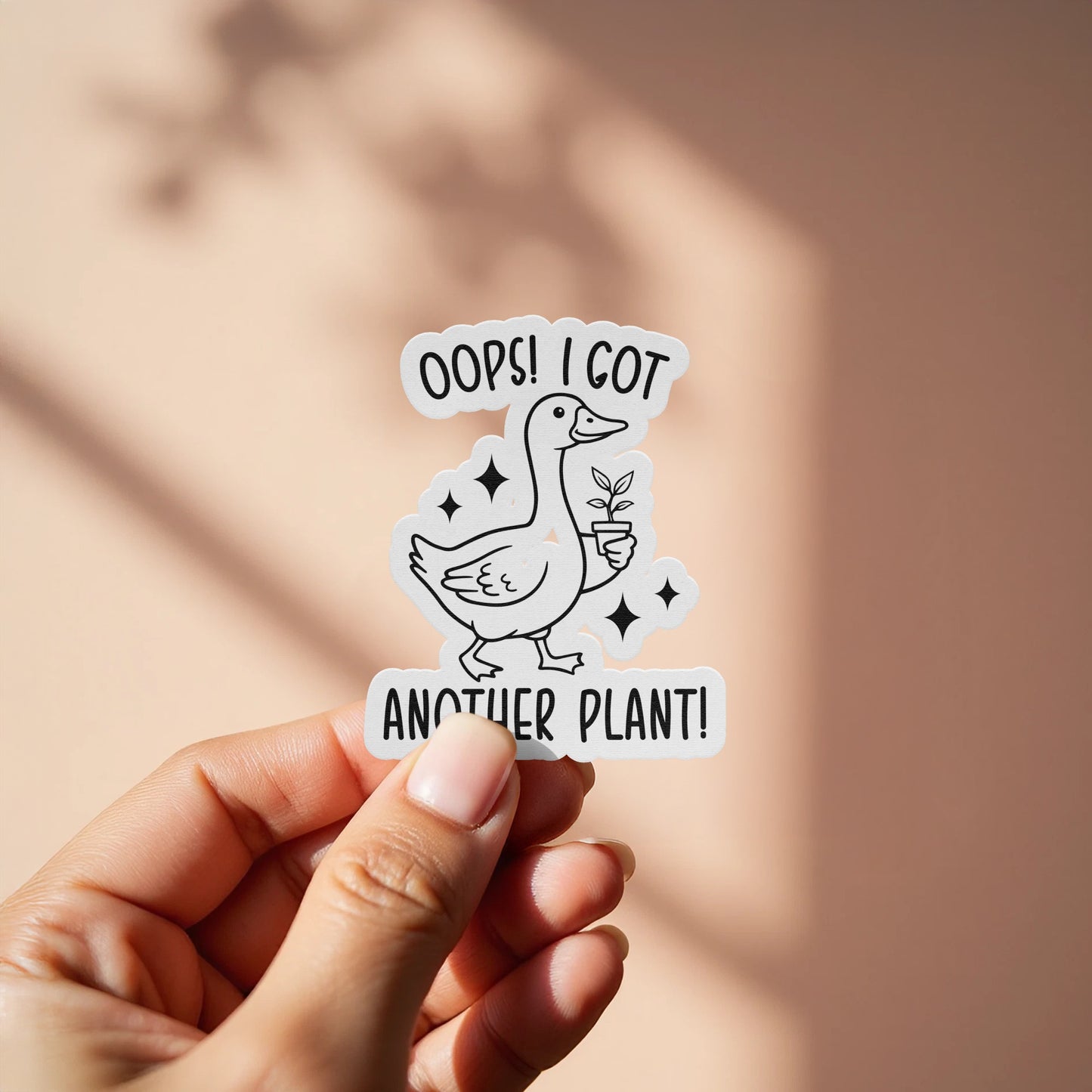 Oops I Got Another Plant Humorous Duck Sticker product