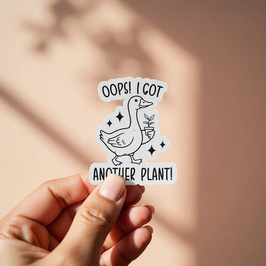 Oops I Got Another Plant Humorous Duck Sticker product