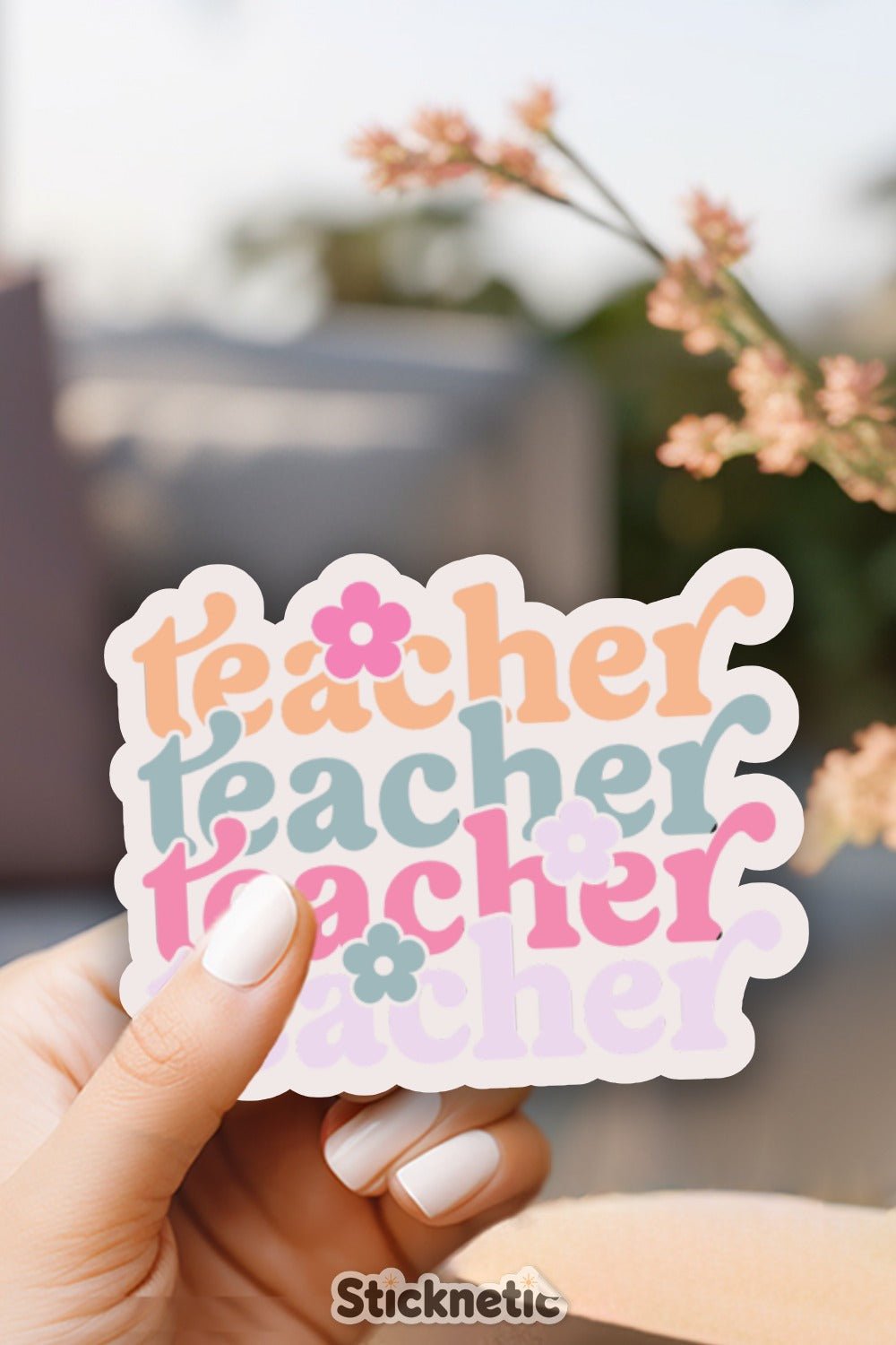 Colorful Teacher Themed Vinyl Sticker product