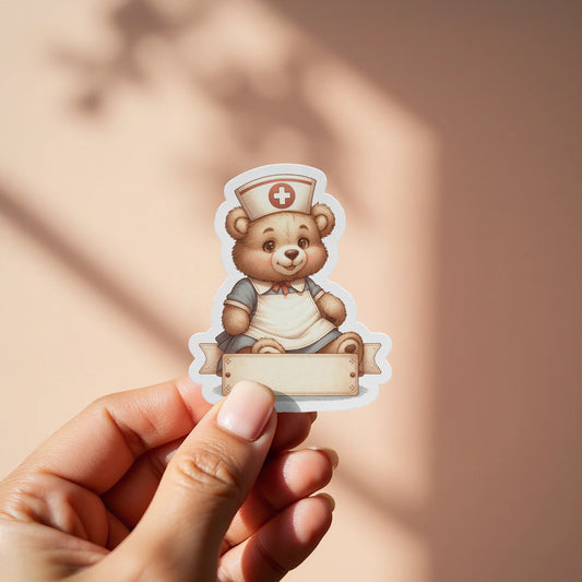 Adorable Teddy Bear Nurse Sticker product type