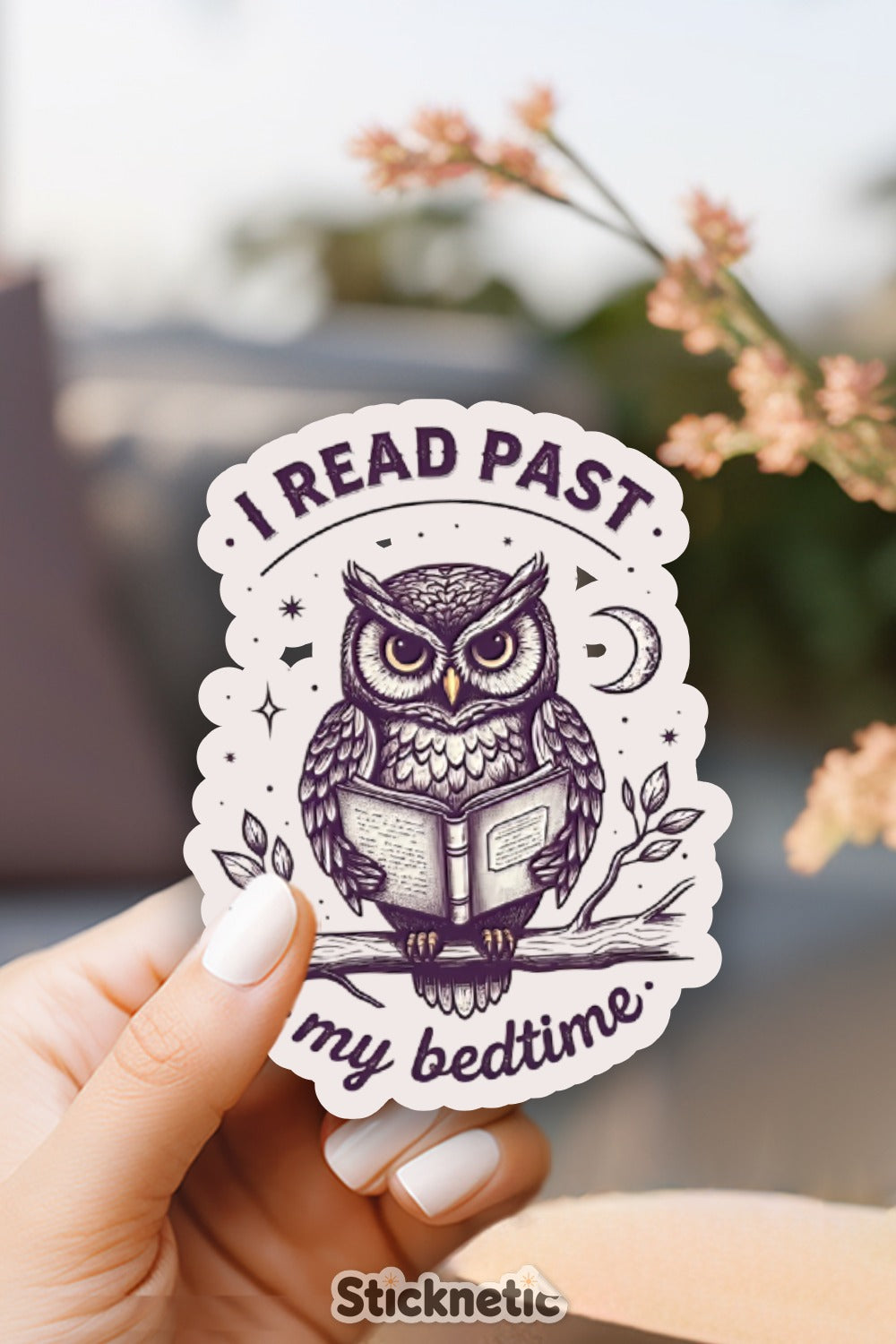 I Read Past My Bedtime Owl Sticker product