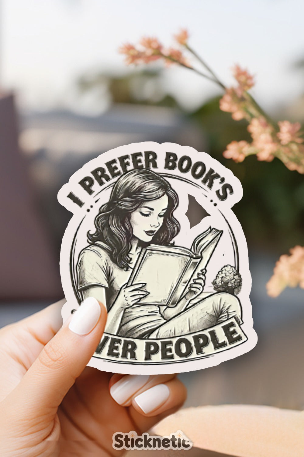 I Prefer Books Over People Sticker product