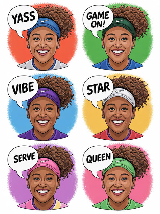 Colorful Pop Art Style Female Athlete Portraits, Sports Illustrated Prints, Wall Decor, Vibrant Digital Artwork, Inspirational Quotes