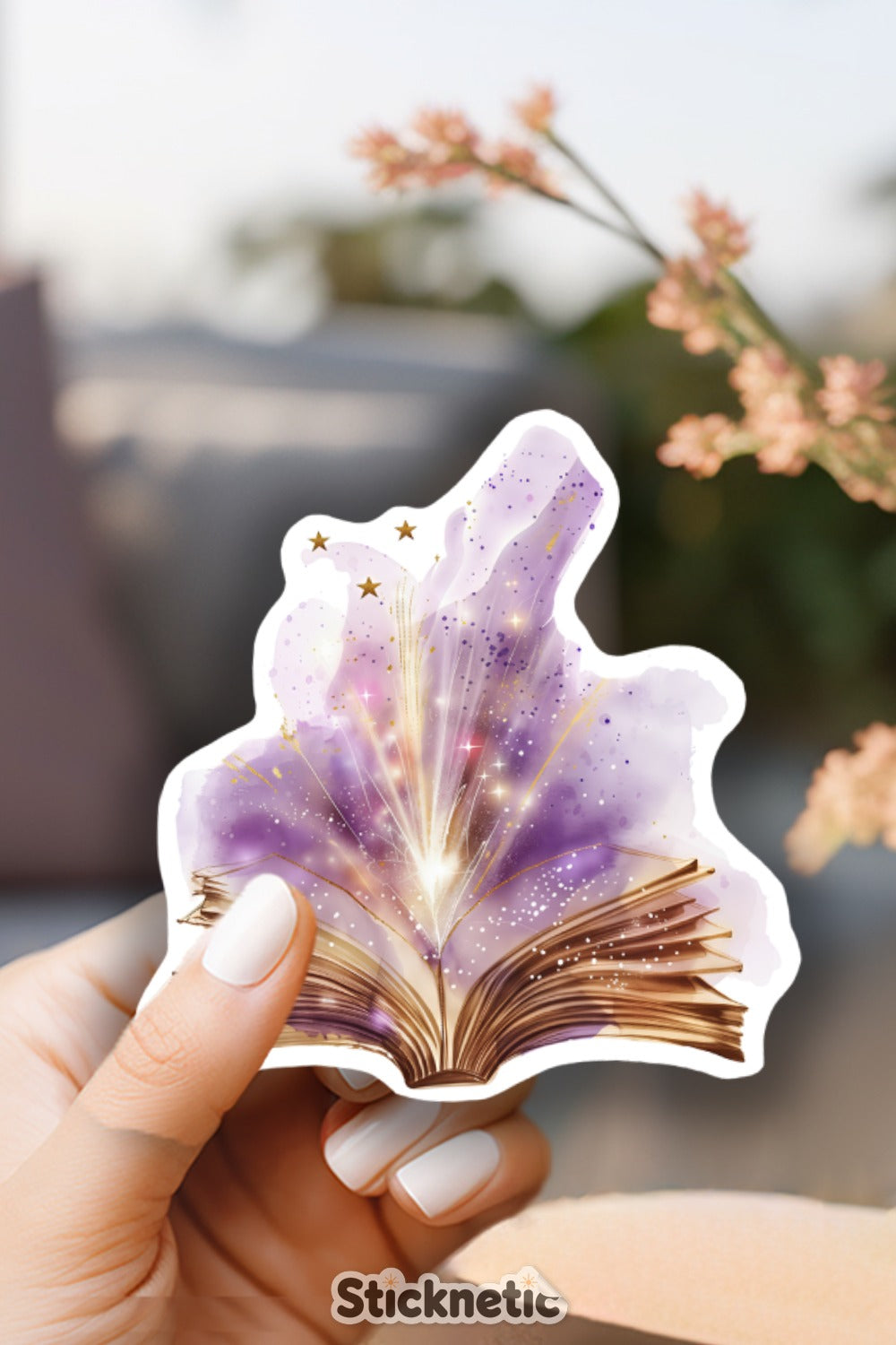 Enchanting Cosmic Explosion Open Book Sticker product