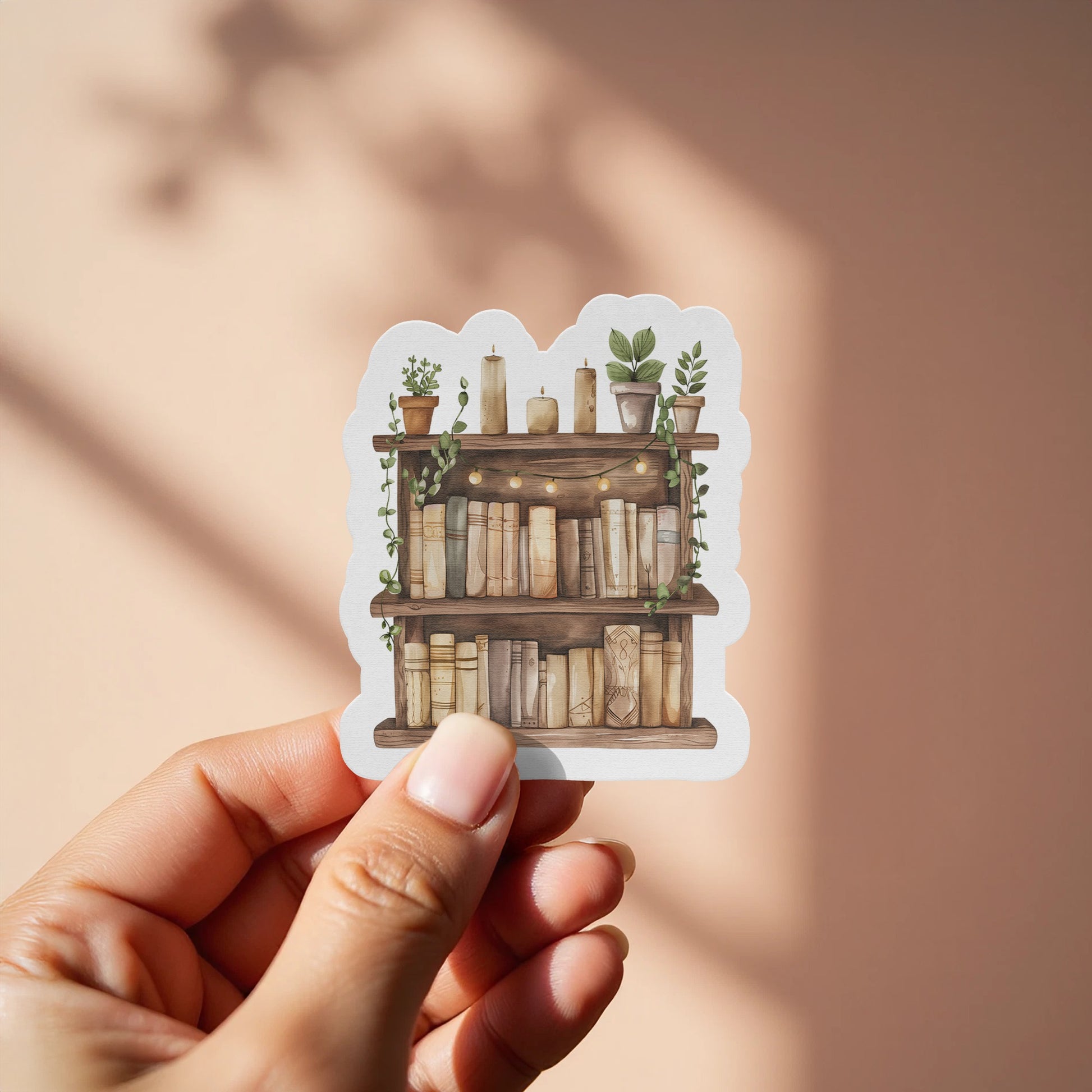 Charming Bookshelf Design Sticker product type