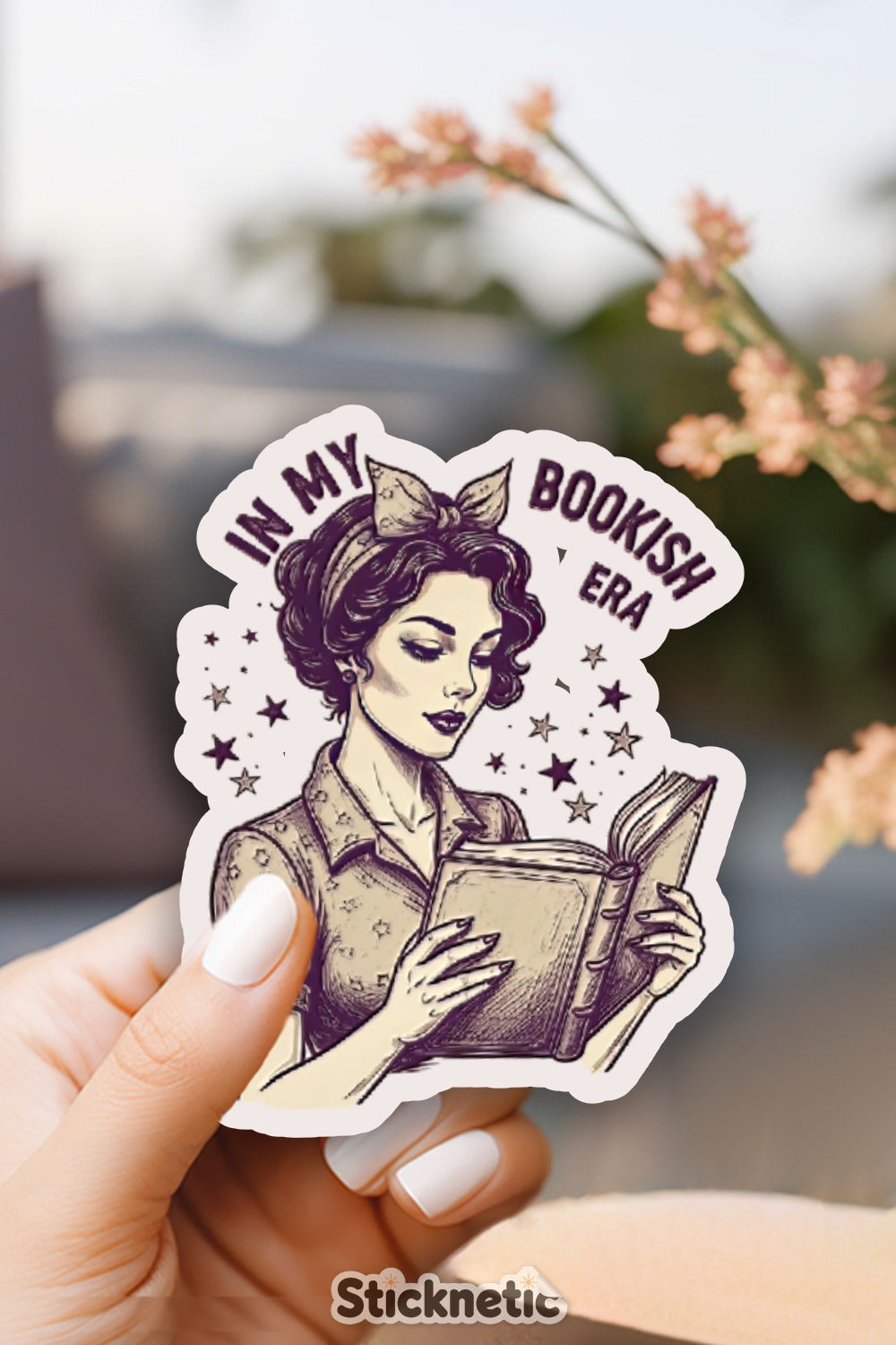 In My Bookish Era Reading Illustration Sticker product type